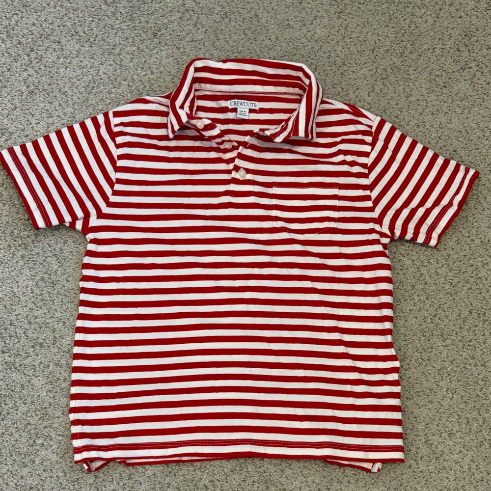 J. Crew Crewcuts Striped Polo Shirt, 8-9 (Medium)